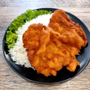 rántott borda rizzsel